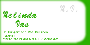 melinda vas business card